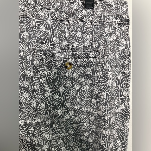 Anthropologie Bowery Pineapple Print Cropped Jeans Sz 16R XL Stretchy Comfort - Picture 7 of 11